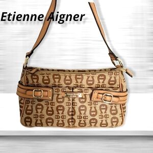 Vintage Etienne Aigner Signature Shoulder Bag Multiple Compartments EUC